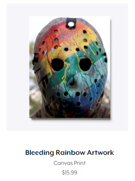 Big Hush Bleeding Rainbow Jason Mask Art